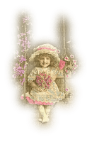 Kaz_Creations Baby Enfant Child Girl Swing Flowers - 免费PNG