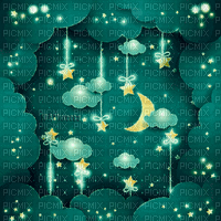 Y.A.M._Night, moon, stars background - Ilmainen animoitu GIF