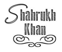 soave text shahrukh khan black - PNG gratuit