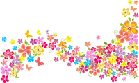 rainbow flower overlay deco - Free PNG