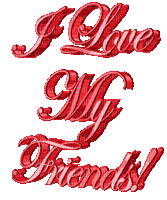 Kaz_Creations Text I Love My Friends Animated - GIF animado gratis