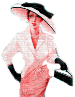 Y.A.M._Vintage retro Lady hat - zdarma png
