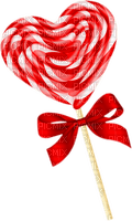 Lollipop.Heart.White.Red - PNG gratuit