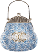 Bag Chanel Blue Gif Silver - Bogusia - GIF animado gratis