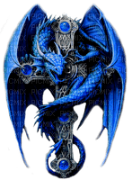blue  dragon by nataliplus - Free PNG