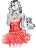soave woman fashion valentine balloon heart - png grátis