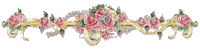 розовые розы,блеск,рамка - GIF animate gratis
