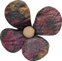 Flower Blume Burlap Button Knopf purple - PNG gratuit
