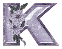 Kaz_Creations Alphabets Christmas Purple  Letter K - Free PNG