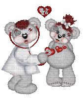 Kaz_Creations Deco Valentine Heart Love Creddy Teddy Bear Animated - GIF animate gratis