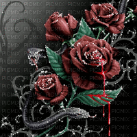 gothic roses black red glitter background