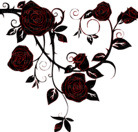 gothic roses - png ฟรี