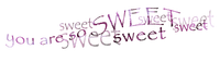 kikkapink you are so sweet purple violet text - PNG gratuit