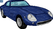 Pixel Blue Car - GIF animasi gratis