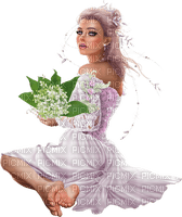 Woman. Spring. Lily of the valley. Leila - png gratis