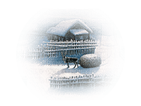 Winter, Snow, Deer, House, Scenery, Blue - Jitter.Bug.Girl - δωρεάν png