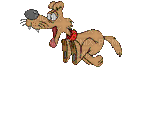 chien sauteur artistique - Безплатен анимиран GIF