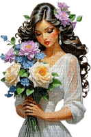 loly33 femme printemps fleur - png gratis