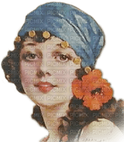 soave woman gypsy vintage blue brown orange - png gratuito