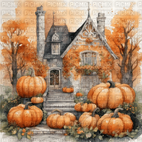 Background - Autumn - Watercolor - darmowe png