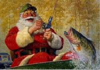 Santa fishing bp - zdarma png