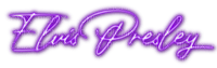 Elvis Presley.Neon.Text.Purple - By KittyKatLuv65 - 免费PNG