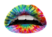 Kaz_Creations Lips Hippy Retro Colours - png gratis