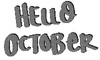 Hello October Autumn Text - Bogusia - GIF animé gratuit