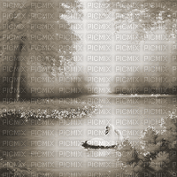 kikkapink autumn background swan lake - GIF animado gratis