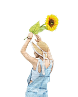 loly33 femme tournesol - Free PNG