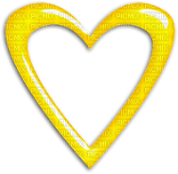 Heart.Frame.Glossy.Yellow - darmowe png