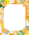 floral pixel frame - GIF animé gratuit