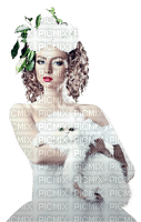 dolceluna woman white bride cat spring - PNG gratuit