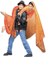 soave bollywood Shahrukh khan couple blue orange - png grátis