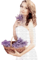 Woman with Lavender - gratis png