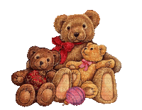 Teddy Bear Family - GIF animate gratis