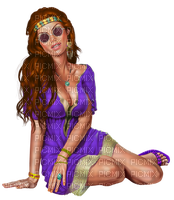 Woman. Hippie. Peace. Leila - png gratis