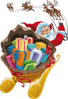 Kaz_Creations Christmas Deco Santa Claus Sleigh - PNG gratuit