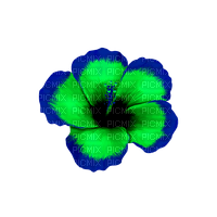 Tropical.Flower.Green.Blue - 免费PNG