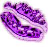 Bouche violette - GIF animé gratuit