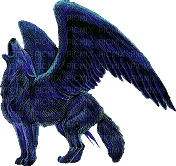 winged wolf - GIF animado grátis