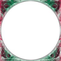 soave frame circle fantasy peacock feathers pink - безплатен png