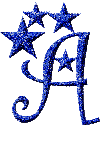 Gif lettre étoile -A- - Бесплатный анимированный гифка