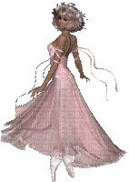 ballerine, gif,rose,femme,Pelageya - Animovaný GIF zadarmo