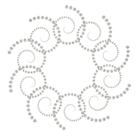 effect effet effekt overlay tube deco pearls white circle abstract - PNG gratuit