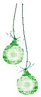 Ornaments.Lights.Green.Animated - KittyKatLuv65 - GIF animé gratuit