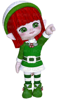 Kaz_Creations Dolls Cookie Elfs Green Christmas - darmowe png