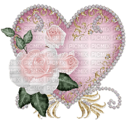 deco-hjärta-blomma-rosa - ücretsiz png