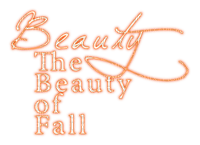 The Beauty Of Fall.Text.White.Orange - zadarmo png