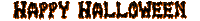 happy halloween black and orange text - GIF animate gratis